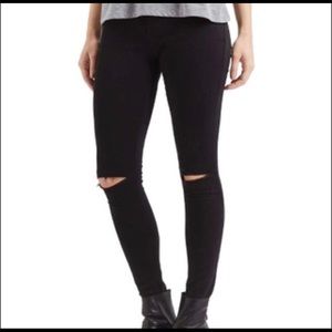 Topshop Moto Leigh mid rise black jeans